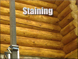  Buckingham County, Virginia Log Home Staining